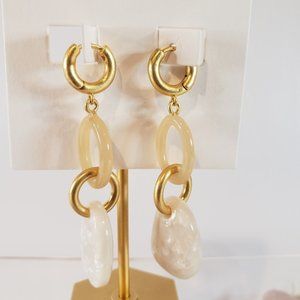 Madewell Resin Link Hoop Earrings